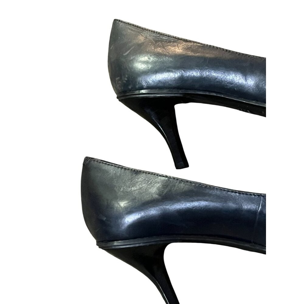 Joan & David Leather Pointy Toe Pumps Womens 8M Blue Circa 365 CJCalliope Y2K - Picture 16 of 16
